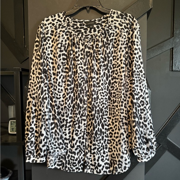 J. Jill Tops - J. Jill Animal Print Boxy Blouse | Long Sleeve XLP